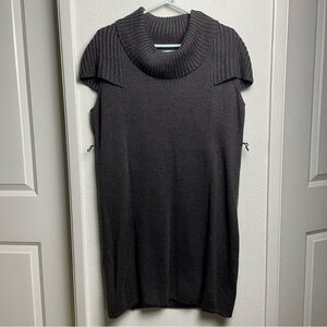 Calvin Klein Sweater Dress Women's Size XL Brown Cowl Neck Cable Knit Dress